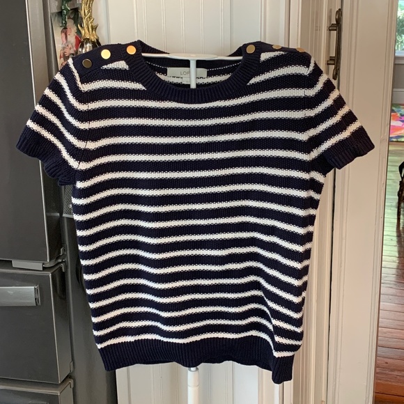 Loft striped all‎ cotton sweater. Maybe worn 1-2x - Picture 1 of 5
